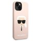 Karl Lagerfeld Silicone Karl\'s Head dėklas, skirtas iPhone 14 Plus, rožinis
