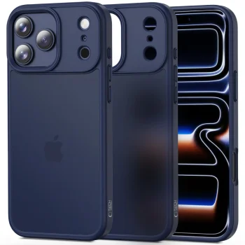 Tech-Protect MagMat dėklas, skirtas iPhone 17 Pro Max, matinės juodos spalvos