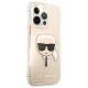 Apple iPhone 14 Pro Max 6.7\" Karl Lagerfeld Glitter Karl Head Case Cover (KLHCP13XKHTUGLGO), Gold