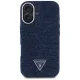 Guess Denim Triangle Logo MagSafe dėklas telefonui iPhone 16, mėlynas