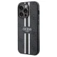 Guess dėklas iPhone 15 Pro Max telefonui 4G Printed Stripes MagSafe, juodas