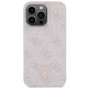 Guess iPhone 13 Pro Max dėklas Metal Logo Strass Crossbody, rožinis