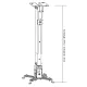 Maclean MC-581 lubinis projektoriaus laikiklis, 43-65cm, 20kg, sidabrinis