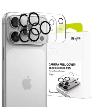 Kameros apsauginis stiklas Ringke Camera Full Cover iPhone 18 Pro Max, 2 vnt., juodas
