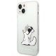 Karl Lagerfeld Choupette Fun dėklas iPhone 14 Plus telefonui, skaidrus