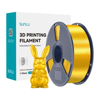 3D spausdintuvo plastikas Sunlu PLA+ Silk, auksinis