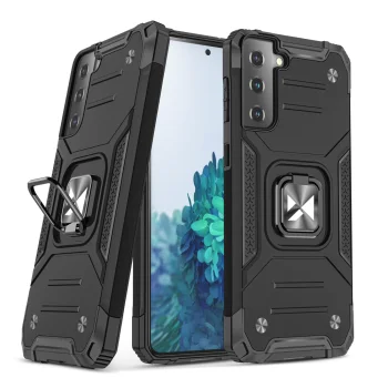 Wozinsky Ring Armor hibridinis dėklas Samsung Galaxy S22+ su žiedu, juodas
