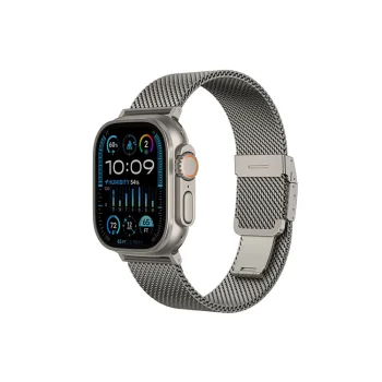 AmazingThing Titan Premium metalinė apyrankė Apple Watch 38-49 mm, sidabrinė