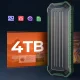 Išorinė M.2 NVMe/SATA SSD USB-C 3.2 diskų dėžutė, pilka-žalia