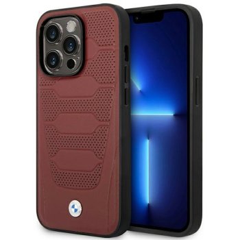 BMW Leather Seats Pattern MagSafe Dėklas iPhone 14 Pro, Bordo