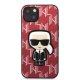 Karl Lagerfeld Monogram Ikonik Patch dėklas iPhone 13 mini telefonui, Raudonas