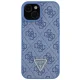 Guess dėklas iPhone 15 telefonui Crossbody 4G Metal Logo, mėlynas