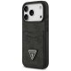 Guess 4G Double Card Triangle dėklas iPhone 17 Pro, juodas