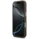Guess 4G PU odinis MagSafe dėklas, skirtas iPhone 17 Pro, rudas