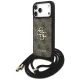 Guess 4G Big Logo Cord dėklas su virvele iPhone 17 Pro Max, rudas