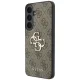 Dėklas Guess Leather 4G Metal Logo, skirtas Samsung Galaxy S26 FE, rudas