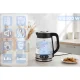 Berdsen Bd-715 stiklinis elektrinis virdulys su temperatūros reguliavimu, 1.8L