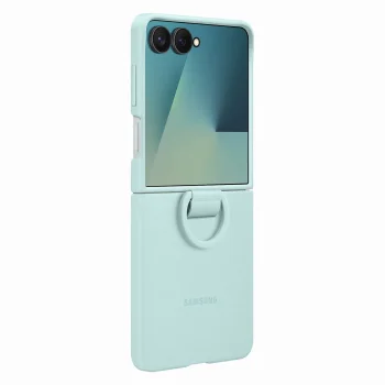 Samsung Galaxy Z Flip 7 silikoninis dėklas su žiedu EF-PF766TMEGWW, šviesiai mėlynas