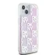 DKNY dėklas iPhone 15 / 14 / 13 telefonui Liquid Glitter Multilogo, rožinis