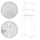Modernhome PJJBR1005 aliumininė lentyna virš klozeto, 3 lentynos