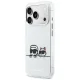 Karl Lagerfeld IML Karl & Choupette Peekaboo Logo MagSafe dėklas iPhone 17 Pro Max, Baltas