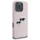 Karl Lagerfeld silikoninis Karl & Choupette MagSafe dėklas iPhone 16 Pro, rožinis