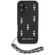 Karl Lagerfeld Saffiano Crystals w/Chain dėklas, skirtas iPhone 16, juodas