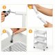 3-Tier Rolling Utility Cart with Wheels, White