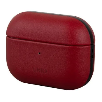 Airpods Pro Uniq Etui Terra Genuine Leather Cover Case, Red