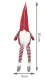 Ruhhy Christmas Gnome, Sitting, 50 cm, Red