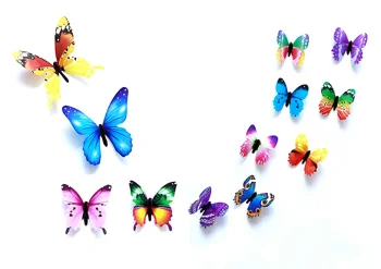 Fluorescent butterflies 12pcs mix