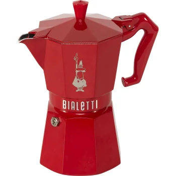 Bialetti Moka Exclusive kavinukas, 6 puodeliai, raudonas
