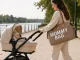 Mamos krepšys „Mommy Bag“ 3in1 su organizatoriumi ir kosmetine, rudas