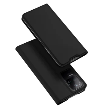 Atverčiamasis dėklas Dux Ducis Skin Pro telefonui Xiaomi Poco F4 5G, juodas