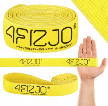 4Fizjo Power Band audininė pasipriešinimo guma 27-35 kg, geltona