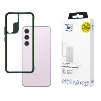 3Mk Protection Satin Armor Case+ for Samsung Galaxy S24, Green/Transparent