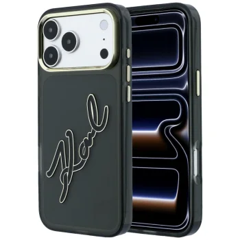 Karl Lagerfeld dėklas iPhone 18 Pro Max / 17 Pro Max IML Big Signature, juodas