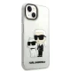 Karl Lagerfeld Glitter Karl&Choupette dėklas iPhone 14 / 15 Plus, skaidrus