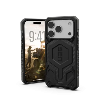 UAG Monarch Pro MagSafe dėklas iPhone 17 Pro telefonui, juodas