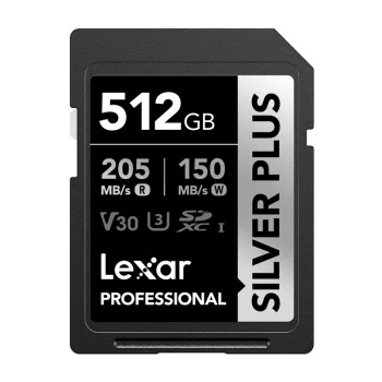 SDXC atminties kortelė Lexar Professional SILVER PLUS 512GB (LSDSIPL512G-BNNNG)