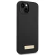Guess Silicone Logo Plate MagSafe dėklas iPhone 14 Plus, juodas