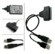 USB 2.0 Type-A į SATA 2.5 colio HDD SSD adapteris, 35 cm, juodas