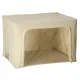 66L Storage Organizer Bag with Frame for Clothes and Bedding, Cream
