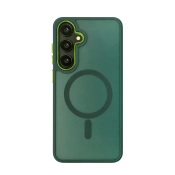 Wozinsky dėklas su MagSafe skirtas Samsung Galaxy S24 FE, žalias