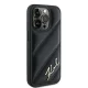 Karl Lagerfeld dėklas iPhone 15 Pro Max telefonui Diagonal Quilted Script, juodas