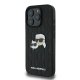 Karl Lagerfeld dėklas iPhone 16 Pro telefonui Monogram Karl & Choupette, juodas