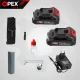 Akumuliatorinių sodo įrankių rinkinys 3in1 OPEX TOOLS OPX28035, pjūklas 6\", sekatorius, kotas, 2x 21V