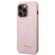 Guess Glitter Script Case for iPhone 14 Pro Pink