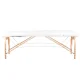 Sulankstomas medinis masažo stalas Case WOOD COMFORT, 2 dalių, baltas