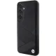 BMW Signature Leather Crossing Lines dėklas Samsung Galaxy S24+ telefonui, juodas